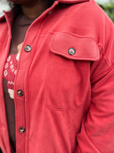 Plus Marsala Button Shacket