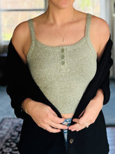 Butter Soft Olive Cropped Tank Top