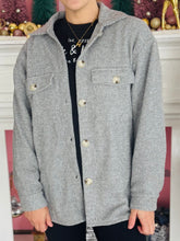 Soft Grey Waffle Shacket