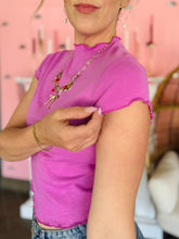 Mauve Lettuce Edge Top