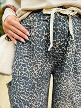 Leopard Print Barrel Jeans