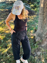 Black Athletic Jogger Jumpsuit