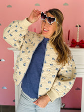 Floral Print Quilted Jacket