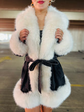 Grey Denim Fur Trim Coat