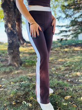 Espresso Side Stripe Flare Leggings