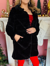 Black Faux Fur Coat
