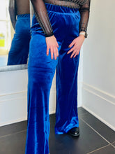 Blue Velvet Pants