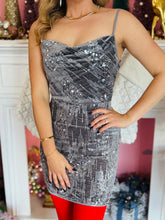 Silver Sequin Holiday Dress