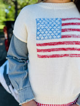 Flag Denim Long Sleeve Top