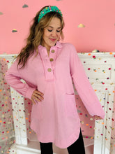 Pink Button Tunic Top
