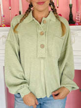 Sage Collared Knit Long Sleeve