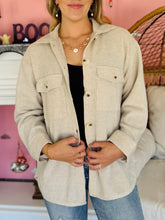 Soft Oatmeal Waffle Shacket