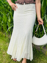 Cream Lace Midi Skirt