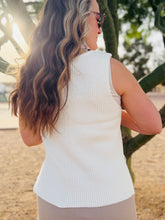 Ivory Button Knit Vest