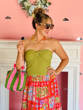 Olive Strapless Top