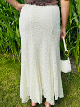 Cream Lace Midi Skirt