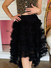 Stunner Black Tiered Skirt