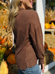 Soft Brown Long Sleeve Top