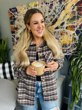 Brown Plaid Oversized Flannel Shacket