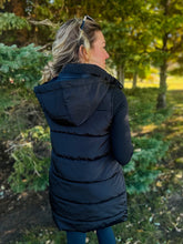 Long Black Puffer Vest