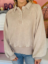 Ash Mocha Acid Wash Pullover