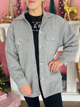 Soft Grey Waffle Shacket