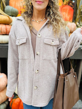 Soft Light Brown Waffle Shacket