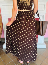 Brown Polka Dot Maxi Skirt