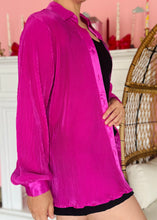 Pink Pleated Long Sleeve Top