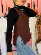 Brown Button Sweater Vest