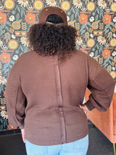 Chocolate Waffle Knit Long Sleeve