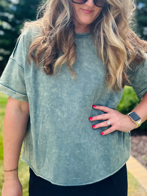 Jade Acid Wash T-Shirt