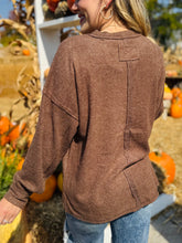 Soft Brown Long Sleeve Top