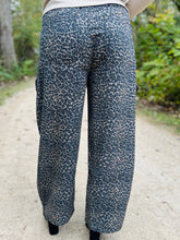 Leopard Print Barrel Jeans