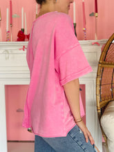 Pink Acid Wash T-Shirt