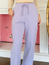 Lavender Fog Straight Cargo Sweatpants