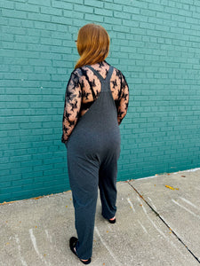 Charcoal V-Neck Jumpsuit