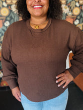 Chocolate Waffle Knit Long Sleeve