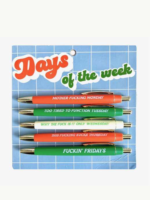 Days of the Week Pen Set