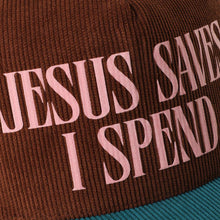 Jesus Saves I Spend Corduroy Trucker Hat