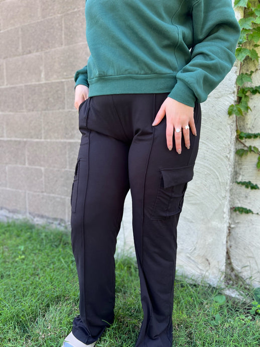 Black Butter Soft Cargo Pants