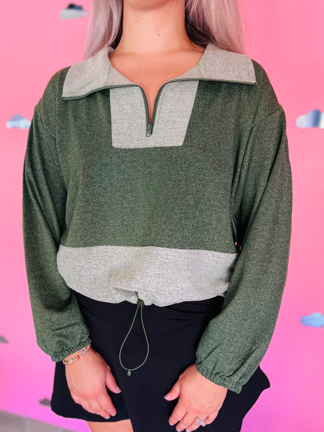 Olive Green Quarter Zip