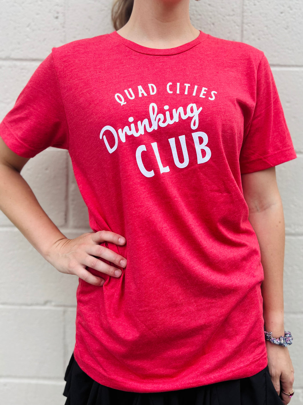 QC Drinking Club Tee Red