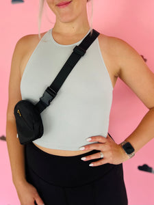 Light Blue Ribbed Tank