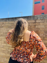 Fall Brown Floral Top