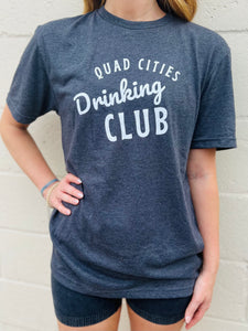 QC Drinking Club Tee Grey