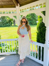 Pastel Yellow Floral Midi Skirt