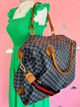 Checkered Black Duffel Bag