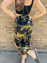 Floral Side Slit Skirt