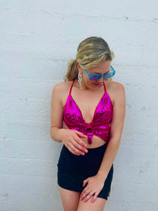 Speak Now Sequin Butterfly Top
